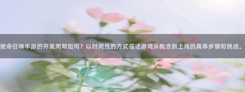 恩佐娱乐注册：使命召唤手游的开发周期如何？以时间线的方式描述